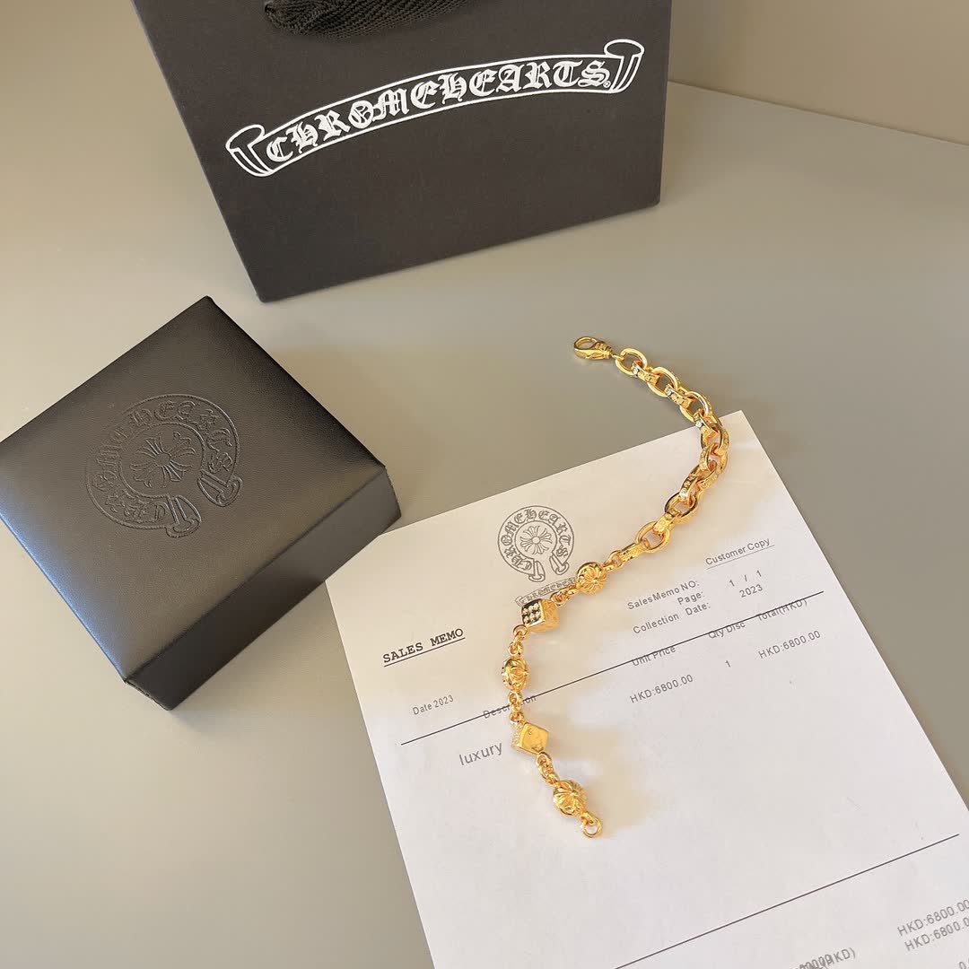 Chrome Hearts TREASURE HEIST Gold Bracelet